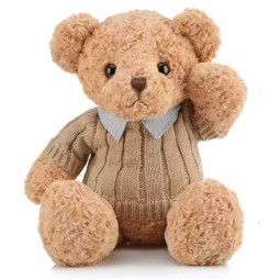 Ourson en peluche doux habillé – Cadeau naissance, Saint-Valentin ou bouquet fleurs