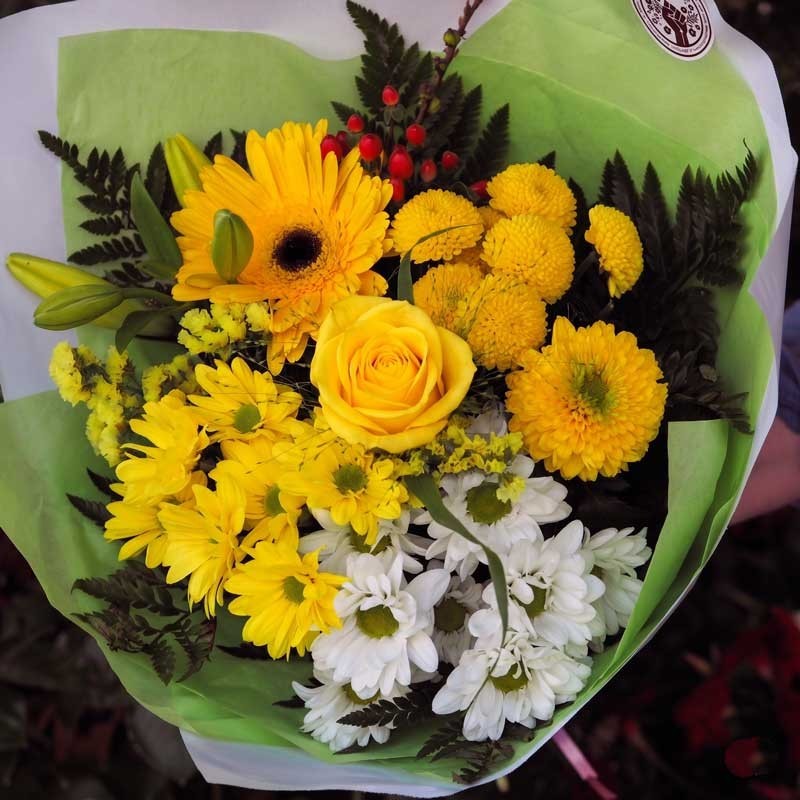 Bouquet Jaune Orangé Paris | Fleuriste Livraison Rapide