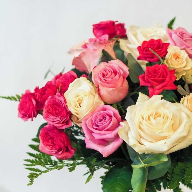 bouquet de rose camaïeu de rose