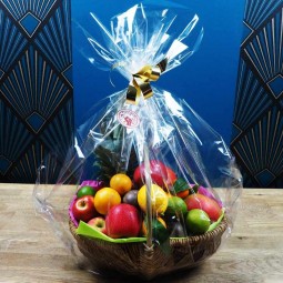 Corbeille de fruits emballée