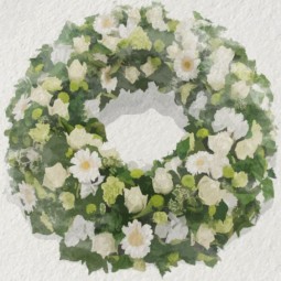 Couronne de deuil blanche