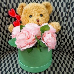 ourson en peluche dans son chapeau vert