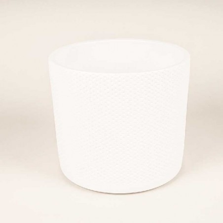 CACHE POT CERAMIQUE BLANC